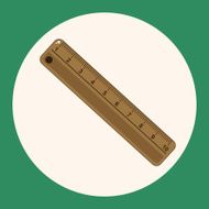 stationary ruler theme elements vector eps