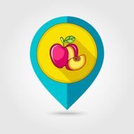 Apple flat mapping pin icon