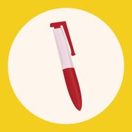 stationery pen theme elements vector eps