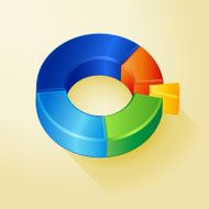 Circle colorful 3D diagram N2