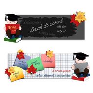 Set of two horizontal advertising banners with student N2