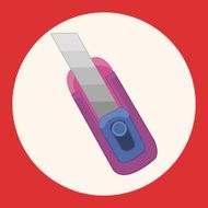 stationary utility knife theme elements vector eps N2