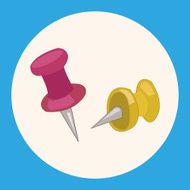 stationary pushpin theme elements vector eps N3
