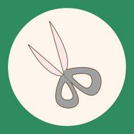 stationary scissors theme elements vector eps N2