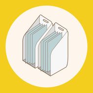stationary document case theme elements vector eps