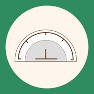 stationary protractor theme elements vector eps