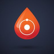 Blood drop icon with an atom N2