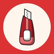 stationary utility knife theme elements vector eps N4
