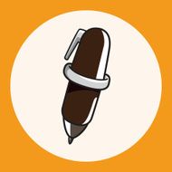 stationery pen theme elements vector eps N3