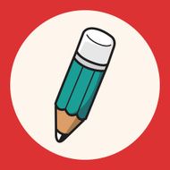 stationery pencil theme elements vector eps N3