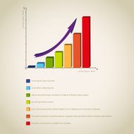 Vector colorful diagram graph