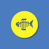 Vector icon of fishbone N9