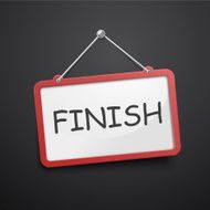 finish hanging sign