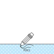 Pencil icon Drawing tool sign N18