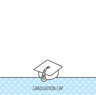 Graduation cap icon Diploma ceremony sign N8