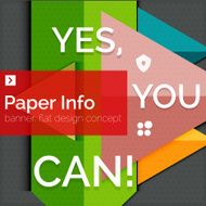 Flat design square banner with slogan N4