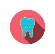 Dental crown icon Tooth prosthesis sign N7