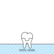 Dental crown icon Tooth prosthesis sign N8