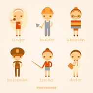 vector illustrations of professions