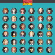 Avatar set people icons and vector logos N2
