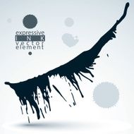 Artistic monochrome abstract dirty ink template