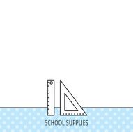 Triangular ruler icon Straightedge sign N14
