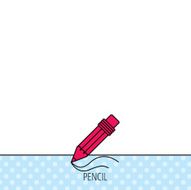 Pencil icon Drawing tool sign N21