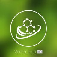 Natural components icon molecule illustration science nature