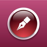 Fountain pen icon business write symbol