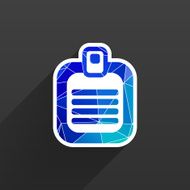 Check list vector icon Flat design isolated document N3
