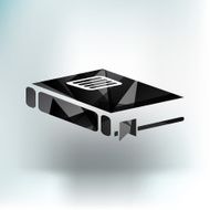 web button Flat design with shadow N7