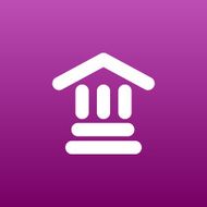 bank icon isolated vector symbol building N4