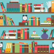Bookshelf with books
