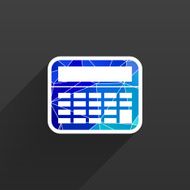 Vector Calculator Icon isolated displa mathematics N5