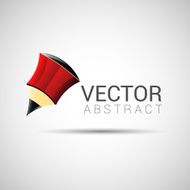 pencil outline thin symbol red on dark background N2