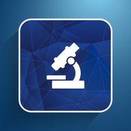 Black microscope icon vector illustration symbol medical