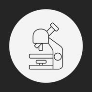 Microscope line icon N6