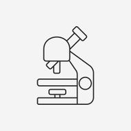 Microscope line icon N7