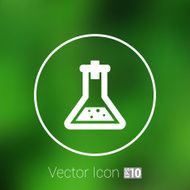 Chemical flask icon laboratory glass beaker lab vector N4