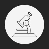 Microscope line icon N10