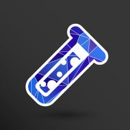 test icon vector fluid symbol flask glass chemistry experiment N5
