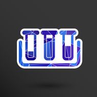 test icon vector fluid symbol flask glass chemistry experiment N6