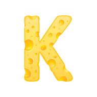 3d cheese letter K