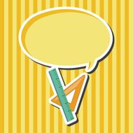 stationary triangle and ruler theme elements vector eps N2