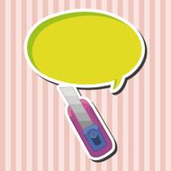 stationary utility knife theme elements vector eps N5