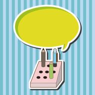 stationary pen holder theme elements vector eps N2