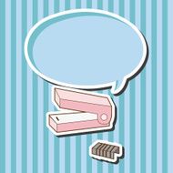 stationary stapler theme elements vector eps N6