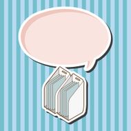 stationary document case theme elements vector eps N2
