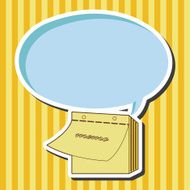 stationary note theme elements vector eps N6