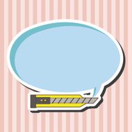 stationary utility knife theme elements vector eps N6